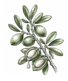 Argan botanical illustration