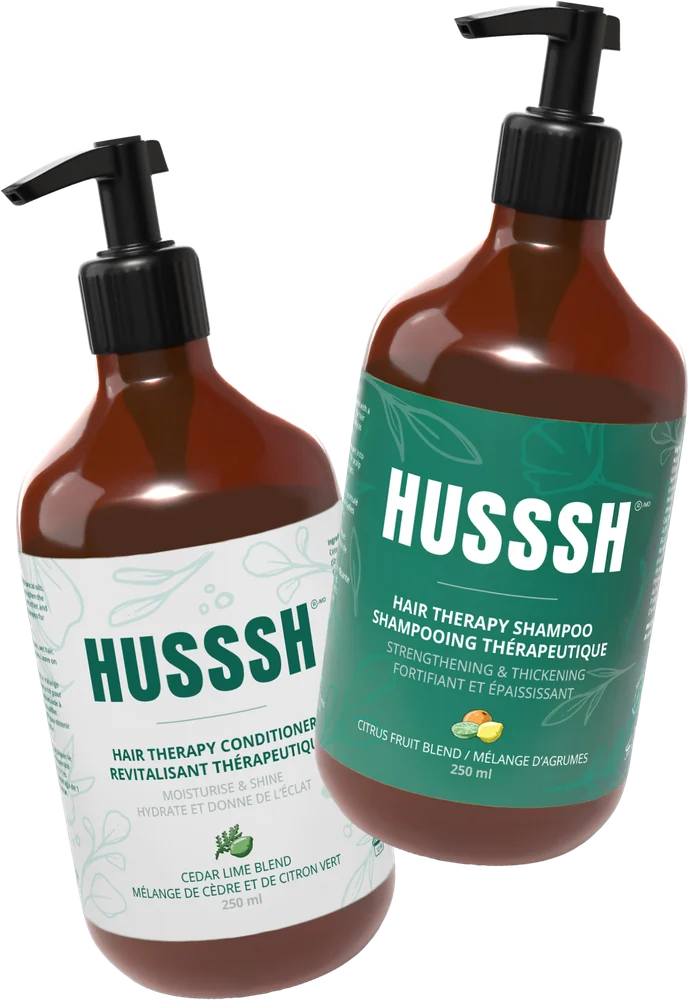 HUSSSH Hair Therapy Duo: shampoo and conditioner